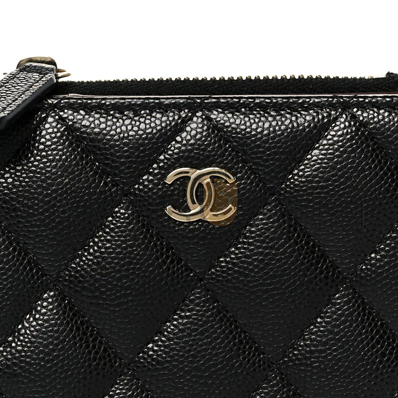 CHANEL CAVIAR QUILTED LEATHER ZIP-AROUND SHORT WALLET AP3388 (11*10*2cm)